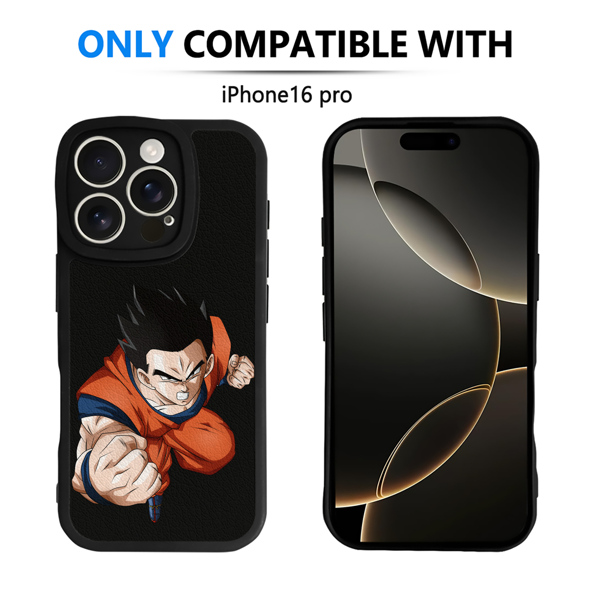 （画像用） ドラゴンボール 孫 悟飯（そんごはん）DRAGON BALL Son Gohan 【iPhone 16シリーズ対応】シリコンスマホケース（レザー調） 材質：シリコン